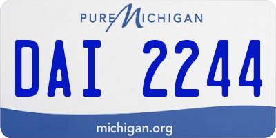 MI license plate DAI2244