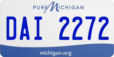 MI license plate DAI2272