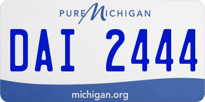 MI license plate DAI2444
