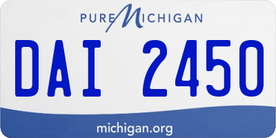 MI license plate DAI2450