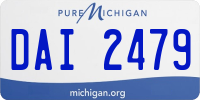 MI license plate DAI2479