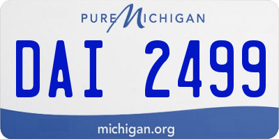 MI license plate DAI2499