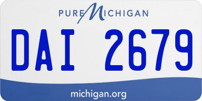 MI license plate DAI2679