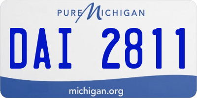 MI license plate DAI2811