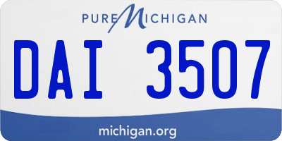 MI license plate DAI3507