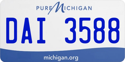 MI license plate DAI3588