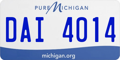 MI license plate DAI4014