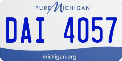 MI license plate DAI4057