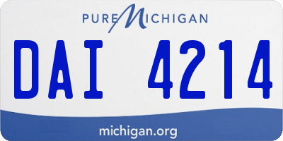 MI license plate DAI4214