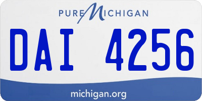 MI license plate DAI4256