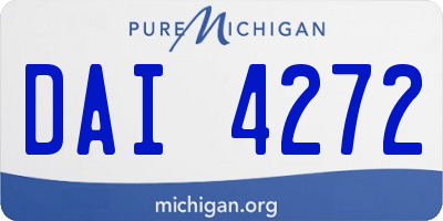 MI license plate DAI4272