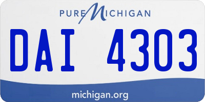MI license plate DAI4303