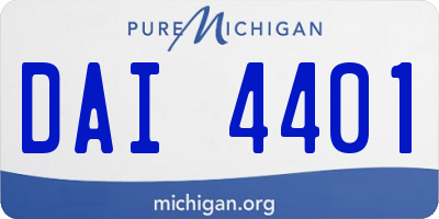 MI license plate DAI4401