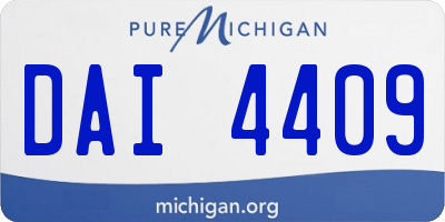 MI license plate DAI4409