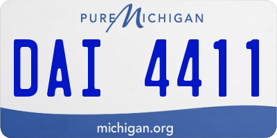 MI license plate DAI4411