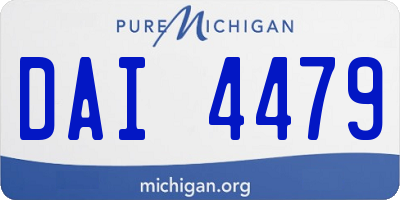 MI license plate DAI4479