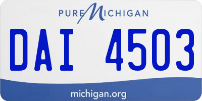 MI license plate DAI4503