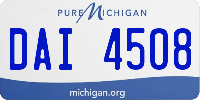 MI license plate DAI4508