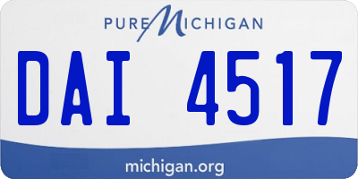 MI license plate DAI4517