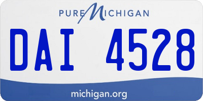 MI license plate DAI4528