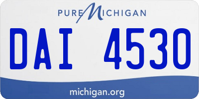 MI license plate DAI4530