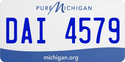 MI license plate DAI4579