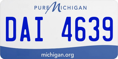 MI license plate DAI4639