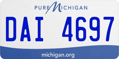 MI license plate DAI4697