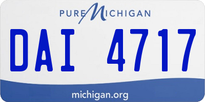 MI license plate DAI4717