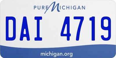 MI license plate DAI4719