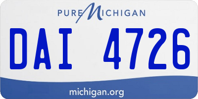 MI license plate DAI4726