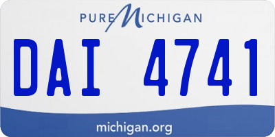 MI license plate DAI4741
