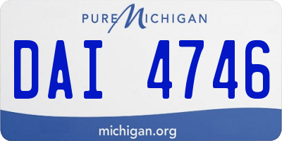 MI license plate DAI4746