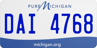 MI license plate DAI4768