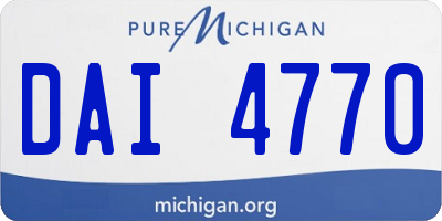 MI license plate DAI4770