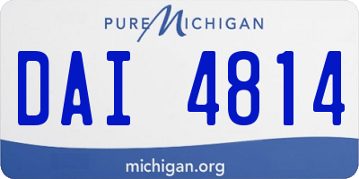 MI license plate DAI4814