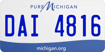 MI license plate DAI4816