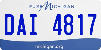 MI license plate DAI4817