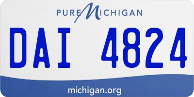 MI license plate DAI4824