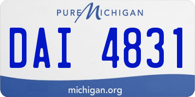 MI license plate DAI4831
