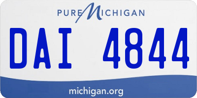 MI license plate DAI4844