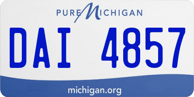 MI license plate DAI4857