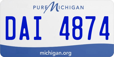 MI license plate DAI4874