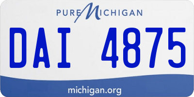 MI license plate DAI4875