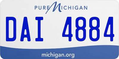 MI license plate DAI4884
