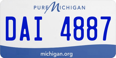MI license plate DAI4887