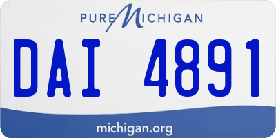 MI license plate DAI4891