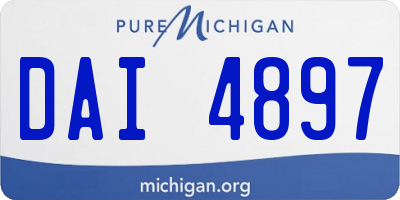 MI license plate DAI4897