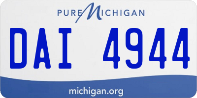 MI license plate DAI4944