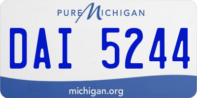 MI license plate DAI5244